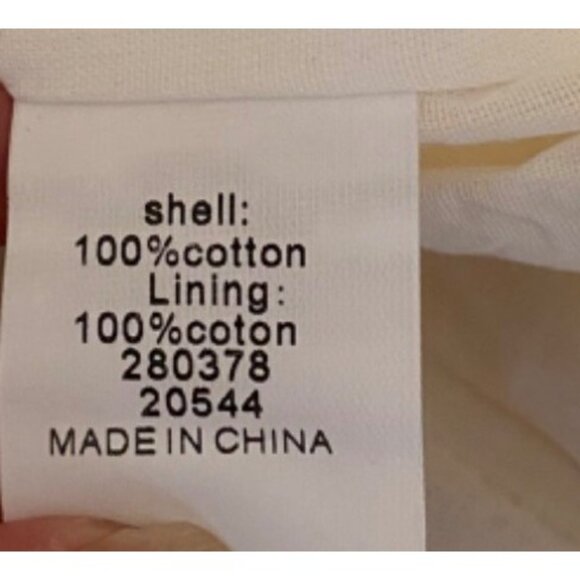 Rolee Cream Button-Down Dress Floral Embroidery Short Sleeves V-Neckline Medium - Picture 4 of 13